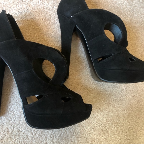 Bottega Veneta Black Suede Sandals Size 37 - Picture 2 of 8